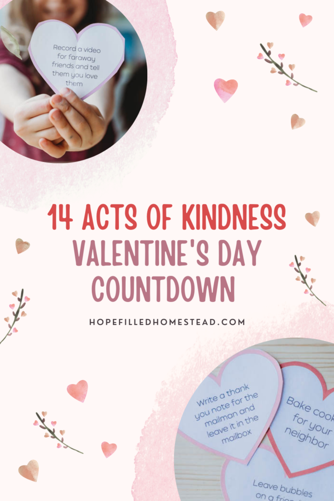 14 acts of kindness valentine's day countdown