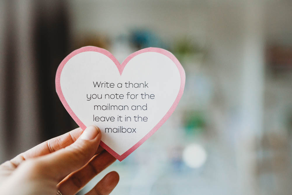 write a note for the mailman, valentine's day countdown