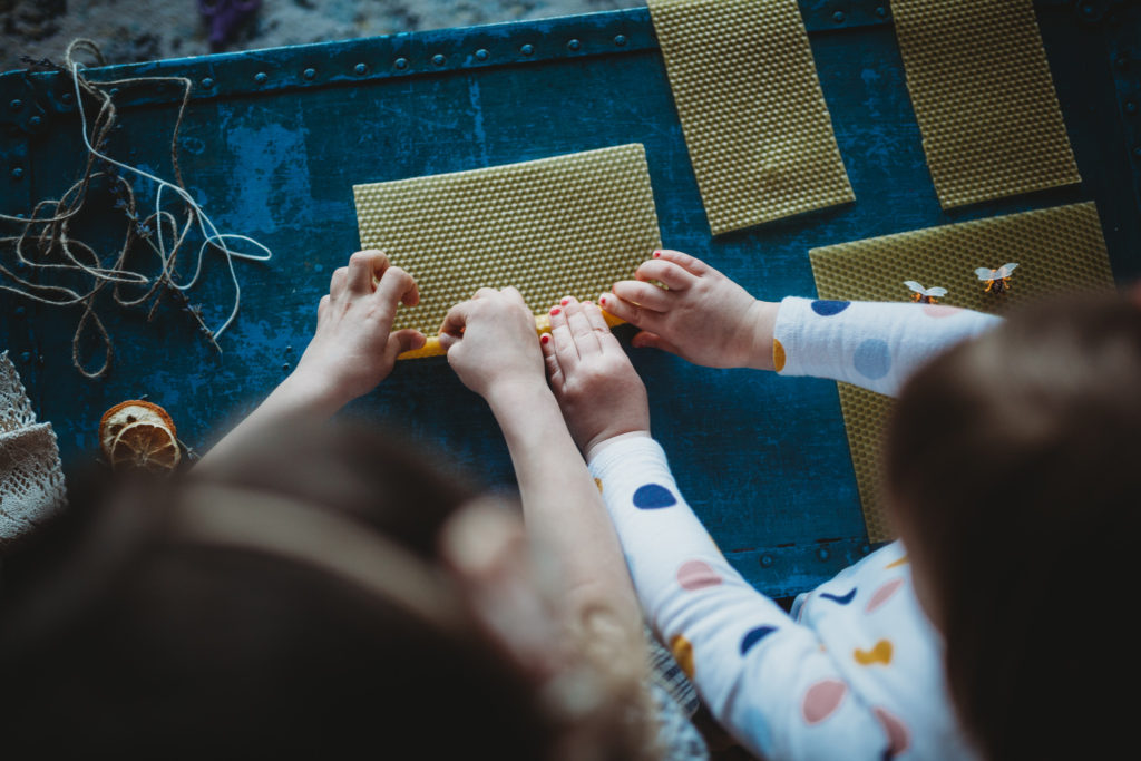 kids making candle family activities