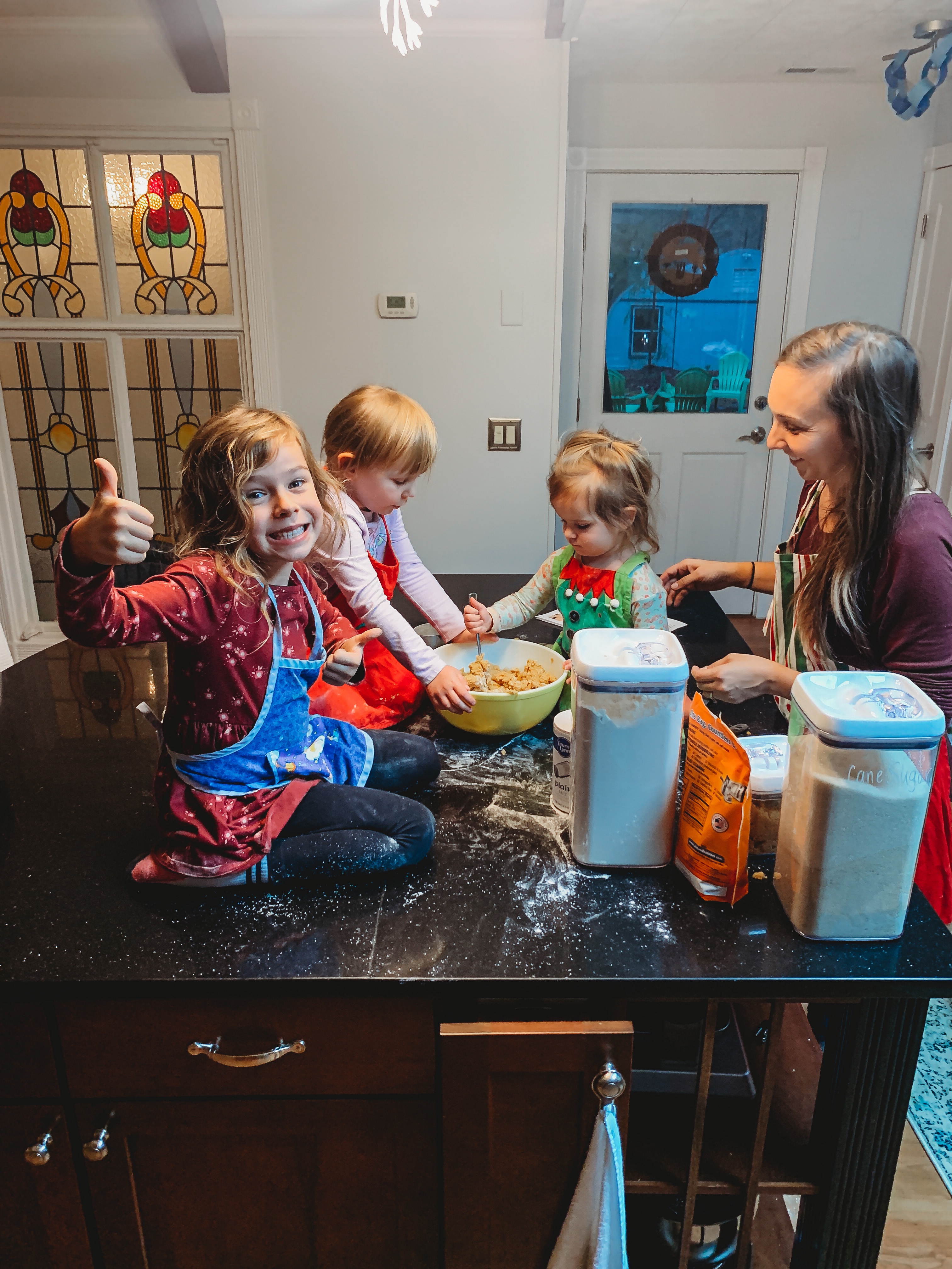 mom cooking with kids 