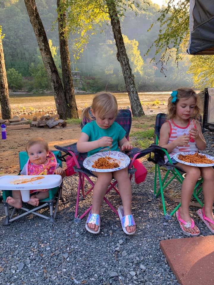 family camping with kids