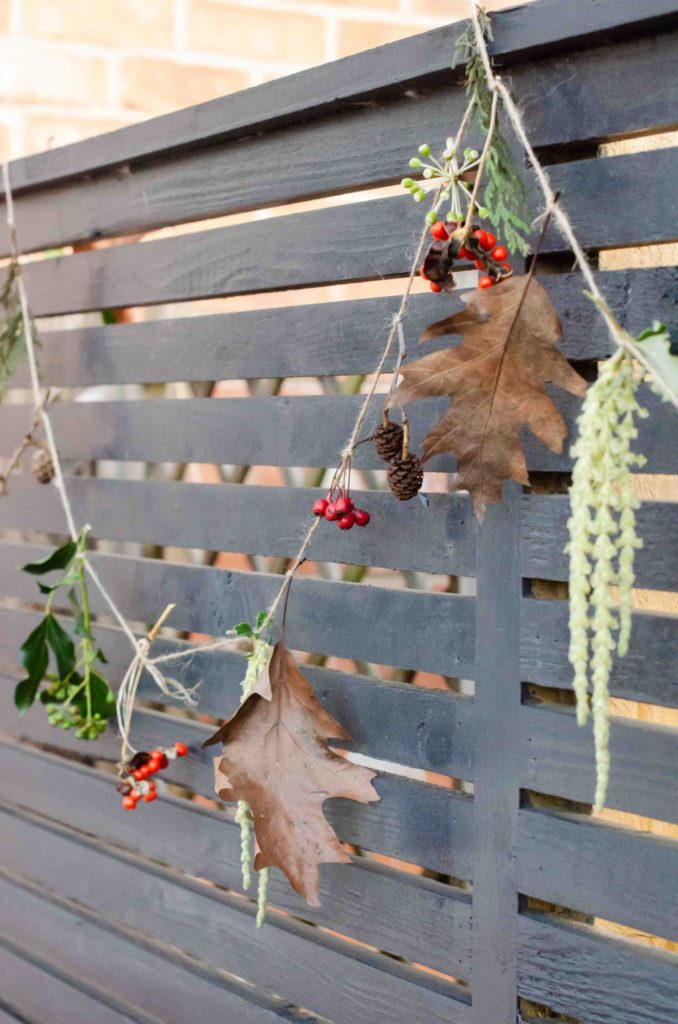 nature garland for winter